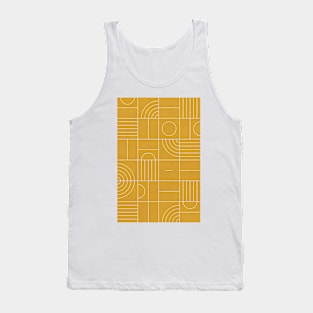 My Favorite Geometric Patterns No.22 - Mustard Yellow Tank Top